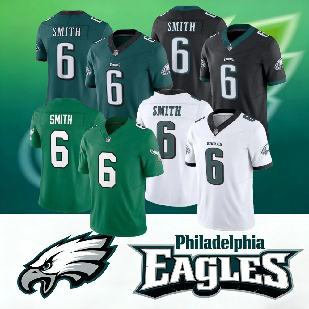 New Men's Eagles #6 DeVonta Smith Limited All Stitched Jersey All NWT