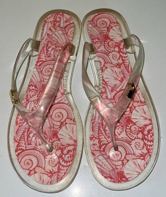Lilly Pulitzer Shelly Jelly Flip Flop Sandals Women s Size 8