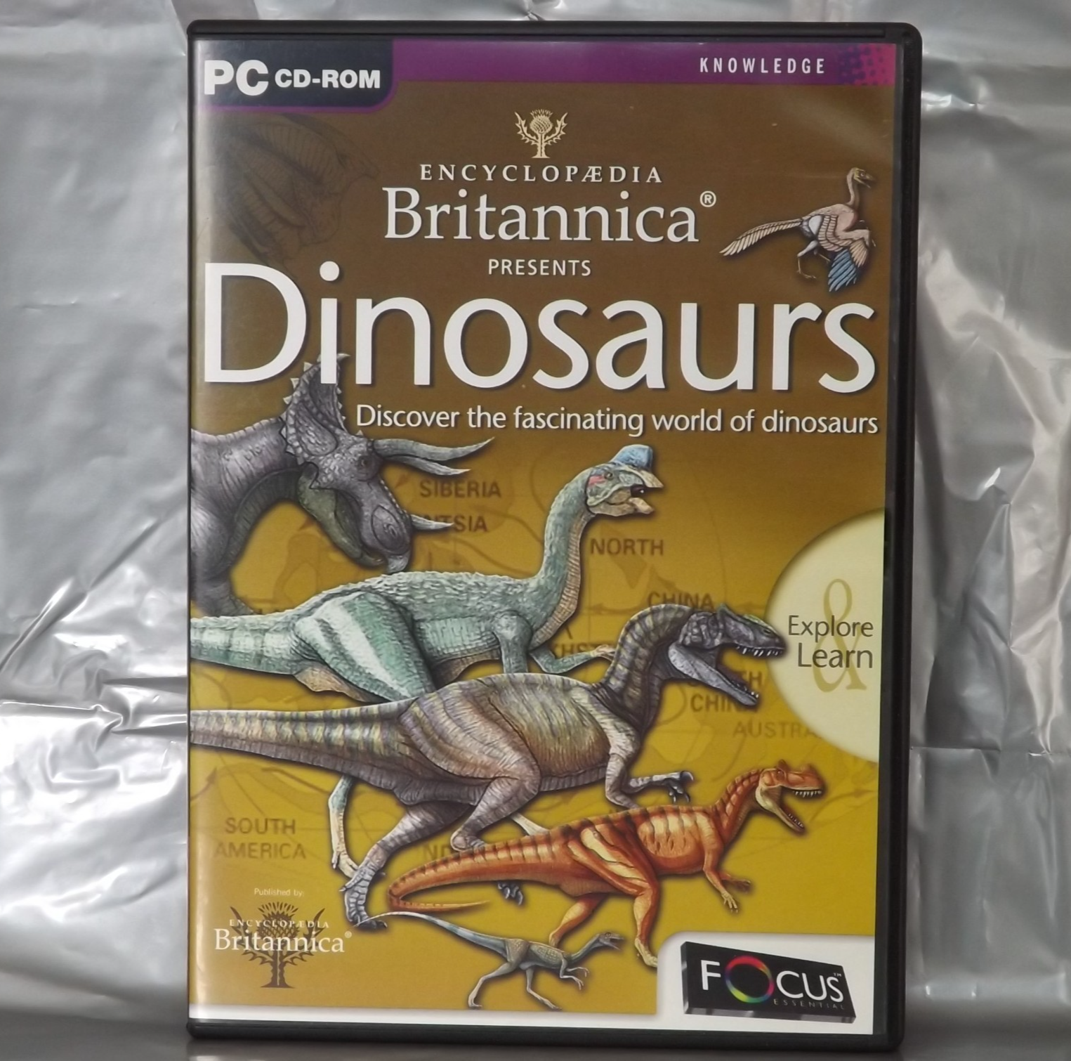 Britannica Dinosaurs PC CD ROM 2003 Educational Software Learn Explore 12+ Used
