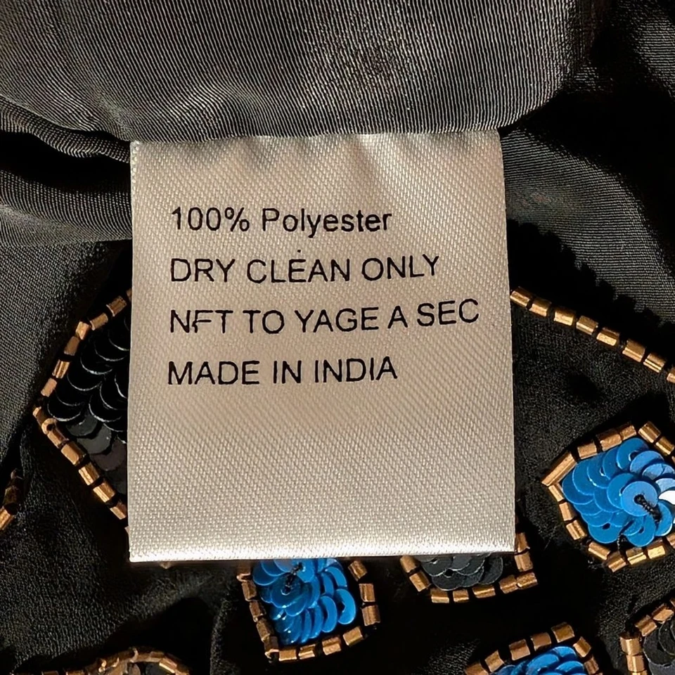 Новый с Ярлыками Yumi Kim бисером мини юбка | размер L | черный синий золотой блестки - Изображение 4 из 4