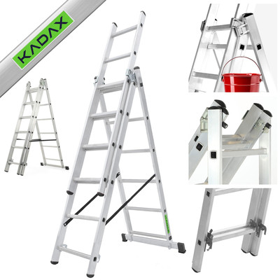 KADAX Multifunktionsleiter, Vielzweckleiter aus Aluminium, bis 150kg