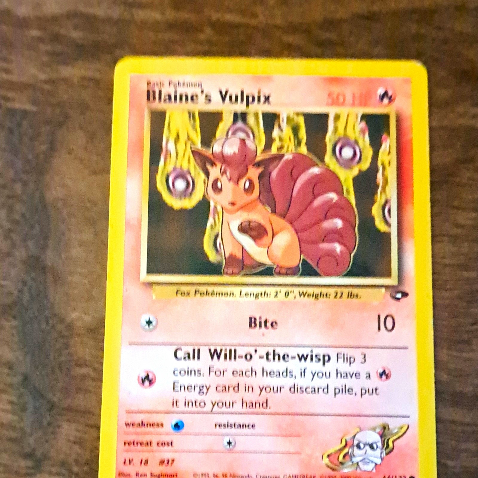 Blaine's Vulpix 37/132 1st Edition Gym Challenge English WOTC 2000