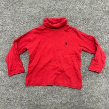 Polo Ralph Lauren Turtleneck Kids Size 4/4T Red Long Sleeve Pony Logo Cotton