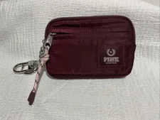 VS Pink Card Case/Wallet Keychain NEW In Pink/Burgundy With Pink Logo!