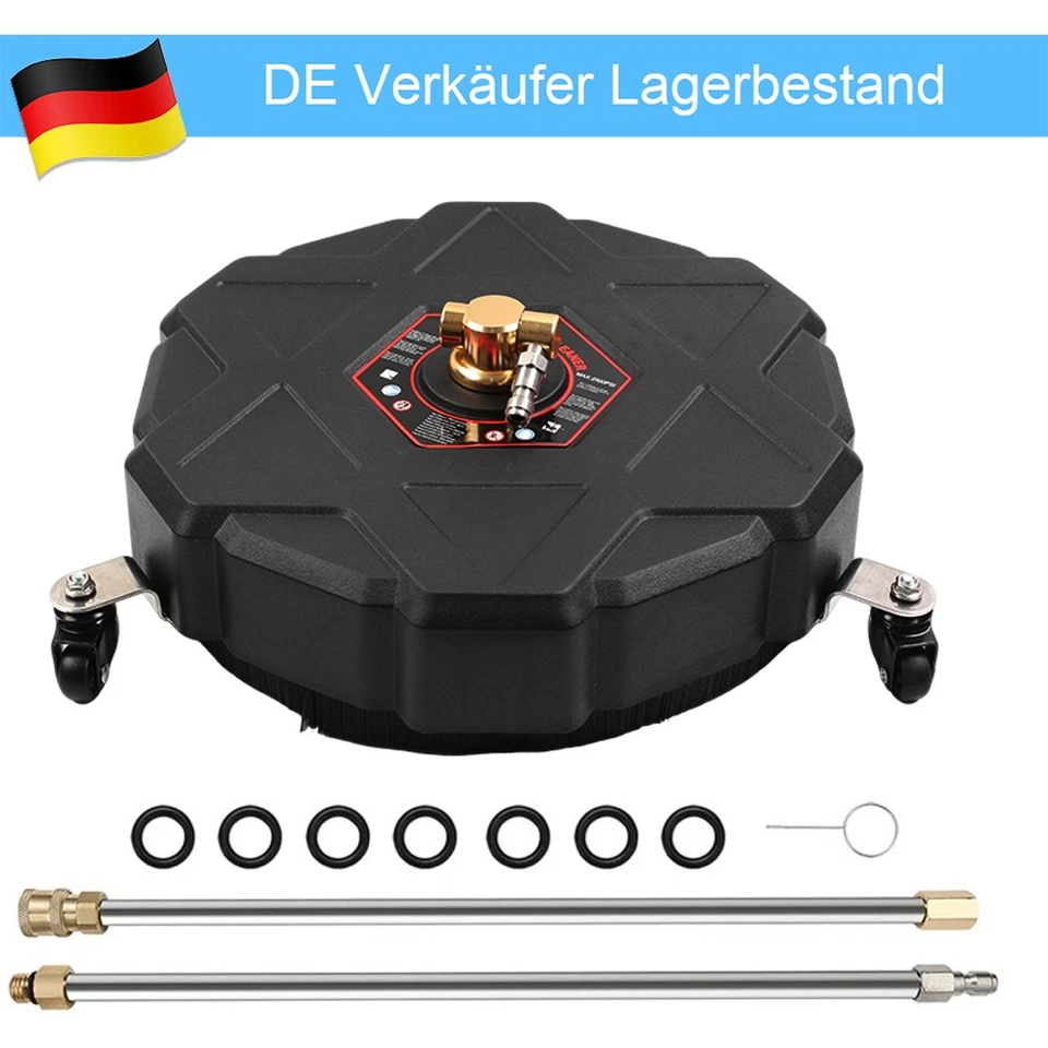 13" Flächenreiniger für Hochdruckreiniger Druckreinigeraufsatz Bodenreiniger DE - Bild 2 von 4