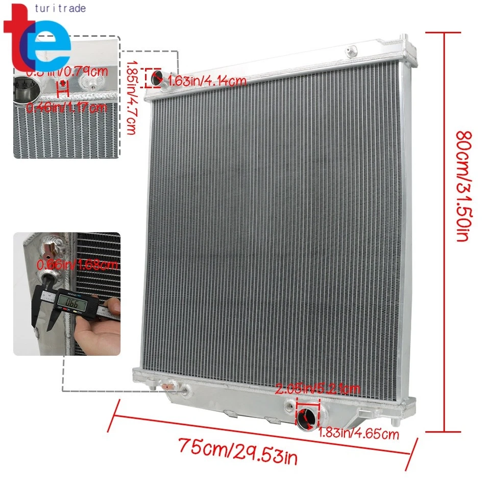 2741 4 Row Radiator 2003-2007 05 For Ford F250 F350 F450 6.0L Powerstroke Diesel Foto 3 de 4