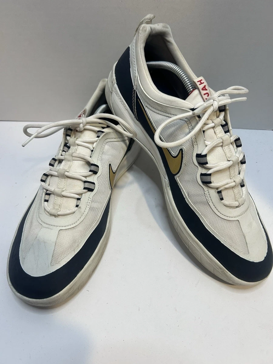 Nike SB Nyjah Free 2.0 Olympic White Mens Size 11.5 Sneaker Shoes Athletic Walk Nike SB Nyjah Free 2 Olympic Obsidian Club Gold White BV2078  main image 2