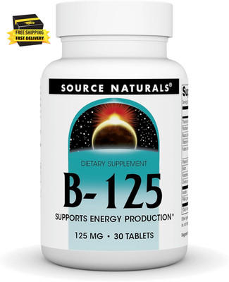 B-125, 125 Mg B-Vitamins for Energy Production Support - 30 Tablets      