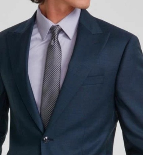 Calvin Klein Mens Green Stretch Slim Suit Jacket Blazer 38L New NWT Wool Blend - Picture 2 of 6