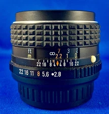 Asahi SMC Pentax 24mm F/2.8 Lens for Pentax K  w/Rear Lens Cap & Case Nice