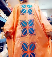 African Women Bazin Boubou Embroidery And Stones Wedding Basin Rich With Tie