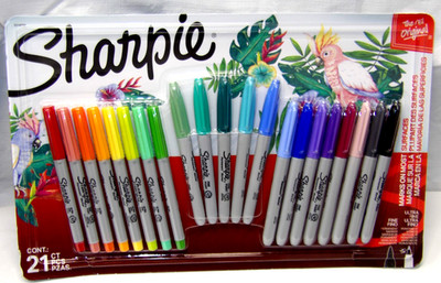 Sharpie  Fine & Ultra Fine Mix  21 Bright Colors!  Brand New!
