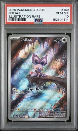 2025 POKEMON JTG EN-JOURNEY TOGETHER ILLUSTRATION RARE #169 NOIBAT PSA 10