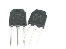 2 PAIRS: 2SB1647 + 2SD2560 Silicon PNP + NPN Triple Diffused Planar Transistor