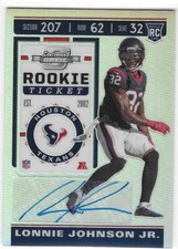 2019 Panini Contenders Optic #142 Lonnie Johnson Jr. RC Rookie Autograph Auto