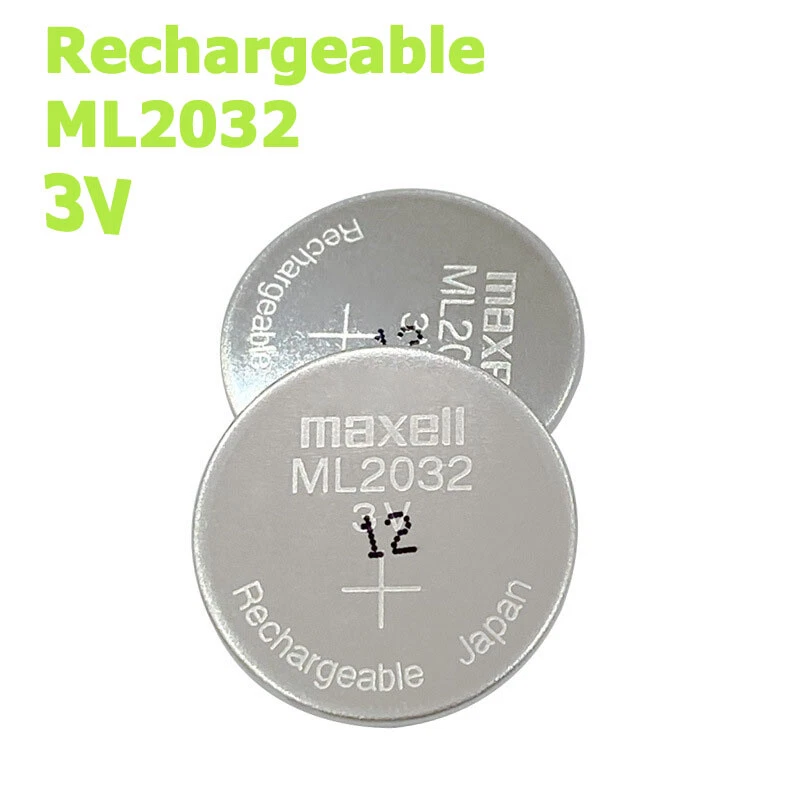 5X Rechargeable ML2032 2032 Battery Electronics CMOS Backup Calculators 65mAh 3V - Image 3 of 4