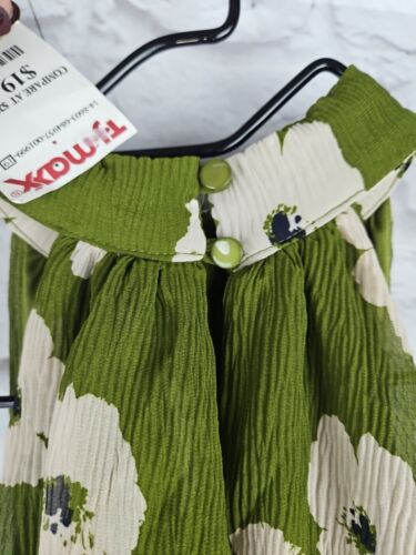 Jumpsuit Monteau Los Angeles Gr. M grün Blumen Gürtel weites Bein Neu mit Etikett hinten offen - Bild 7 von 15