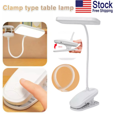  USB Flexible Reading LED Light Clip-on Beside Bed Desk Table Lamp Book Lights