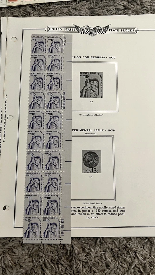 AMAZING LOT OF FULL MINT MNH UNITED STATES STAMP PLATE BLOCKS #22 - Image 4 of 4