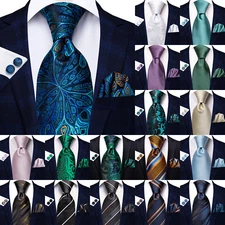 Peacock Black Red Mens Tie Set Woven Floral Necktie Teal Paisley Ties For Men