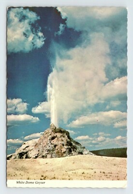 White Dome Geyser Yellowstone National Park WY Vintage Postcard Unused