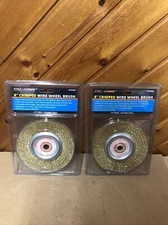 LOT OF 2 Cal - Hawk 6" Wire Wheel Brush  4 laps for Angle Grinder  4,500 RPM