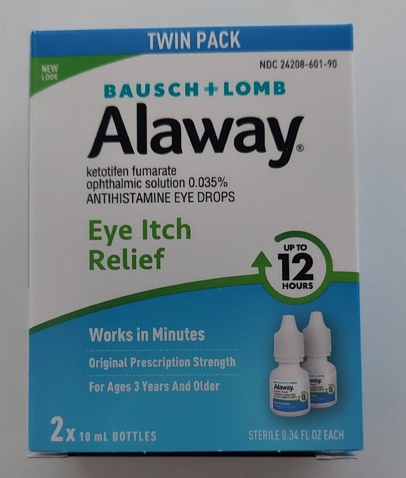 Bausch & Lomb Alaway Eye Itch Relief Drops 0.34 Fl.oz 2 Bottle Pack Exp 05/34 310119601921 eBay