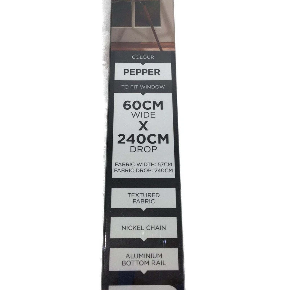 NEW Markisol Set of 4 Portofino Blockout Roller Blinds Pepper 60 x 240cm - image 4 of 4