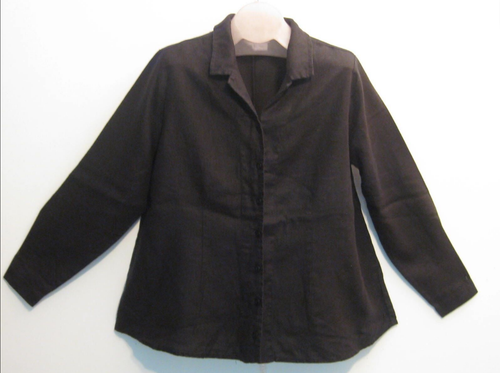 FLAX Stepping Up Jacket fitted blouse med weight LINEN FLAX Small fits Medium - Picture 17 of 18
