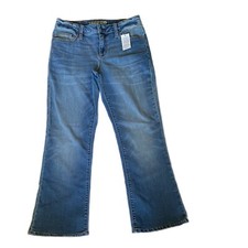 Lands' End Women's 4P Mid Rise Bootcut Blue Jeans Medium Wash NEW