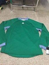 NWT ADIDAS LONG SLEEVE GREEN FLEECE LINED PULLOVER MENS MEDIUM RETAILS 60