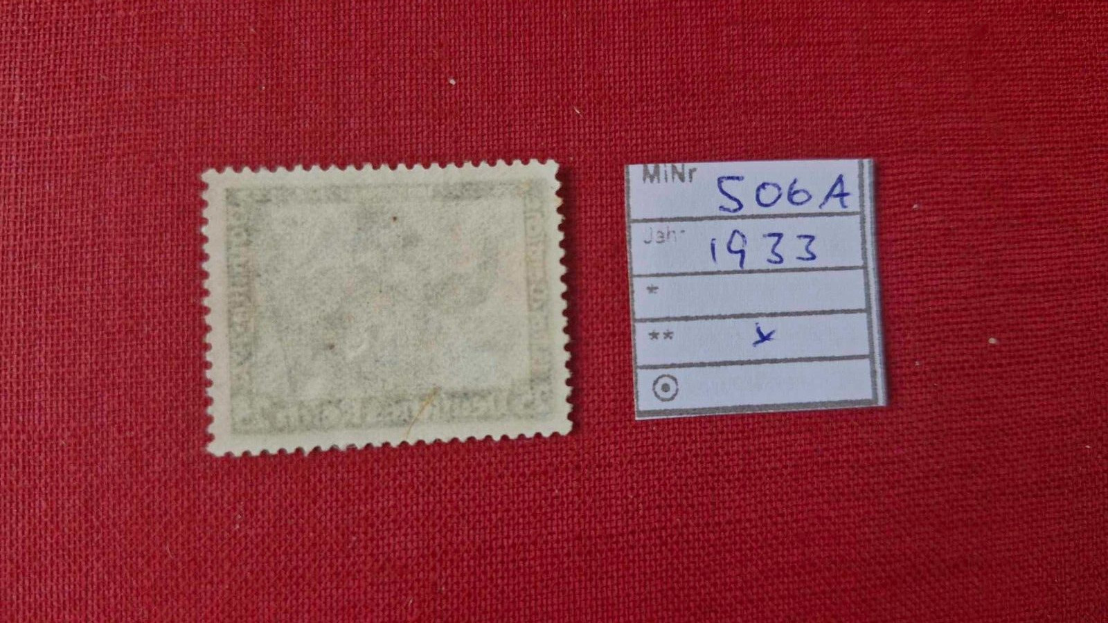 German Empire/Third Reich 1933 'Wagner Operas'.  Michel: 506A in MNH.