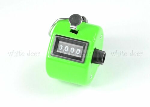Hand Tally Counter 4 Digit Number Dual Clicker Golf Handy Convenient Green - Picture 1 of 1