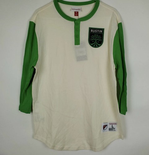 Mitchell & Ness Men’s Austin F.C. MLS ICON HENLEY 3/4 Shirt Sz. 2XL NEW MSRP $55