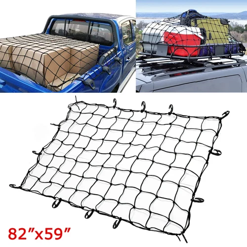 82x59" Car Roof Rack Cover Bungee Cargo Net SUV Basket Carrier Storage Mesh Hook - Bild 1 von 20