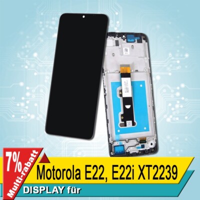 Display Für Motorola E22 / E22i XT2239 Bildschirm Lcd Schwarz Rahmen