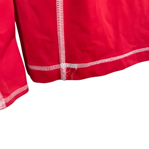 Lands' End Rash Guard Youth Medium Red Long Sleeve Crew Neck Boy's 10H-12H - Picture 7 of 10