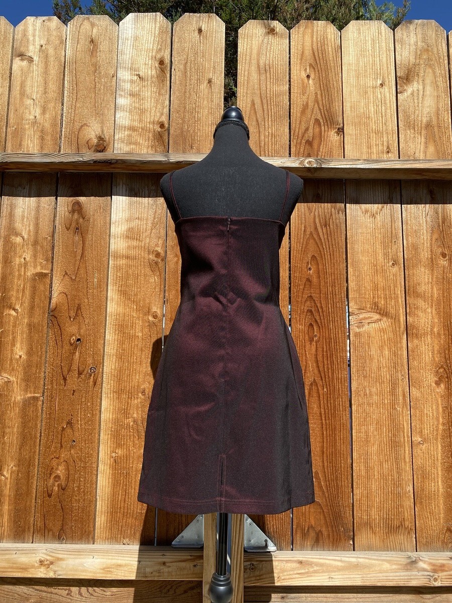 vintage 90s Y2K jaqueline ferrar burgundy maroon mini dress size 6 | eBay
