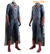 Avengers Endgame Vision Halloween Cosplay Costume Outfit Cloak Jumpsuit Men Suit