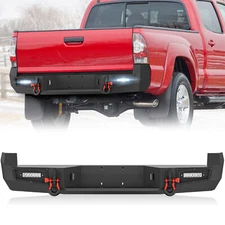 Rear Bumper W/ License Plate Lights & D-rings For 2005-2014 2015 Toyota Tacoma
