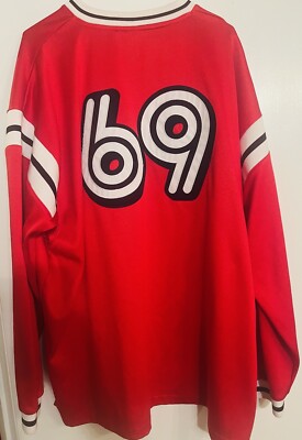 Vintage Sean John Collection Jersey Red 69 Victory Series 1969 Hip