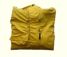 3M REFLECTIVE HOOD YELLOW VTG 90s JACKET NYLON W RESIN COATING MENs SZ M