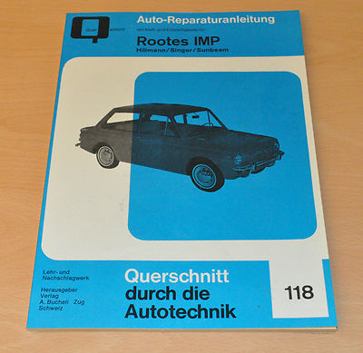 ROOTES IMP Hillman Singer Sunbeam Coupe Motor Sport Reparaturanleitung B118