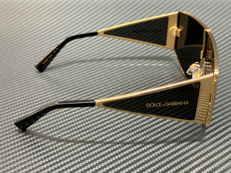 Gafas de sol grandes Dolce & Gabbana DG2305 02 87 gris dorado para hombre 70 mm Foto 4 de 4