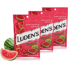 Luden's Watermelon Cough Throat Drops Pectin Lozenge/Oral Demulcent 25-Count ...