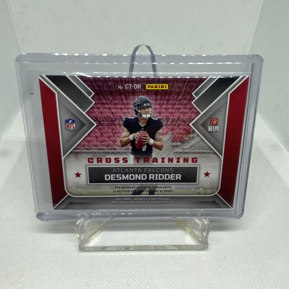 2022 panini rookies & stars desmond ridder /249 cross training patch falcons - Image 3 of 3