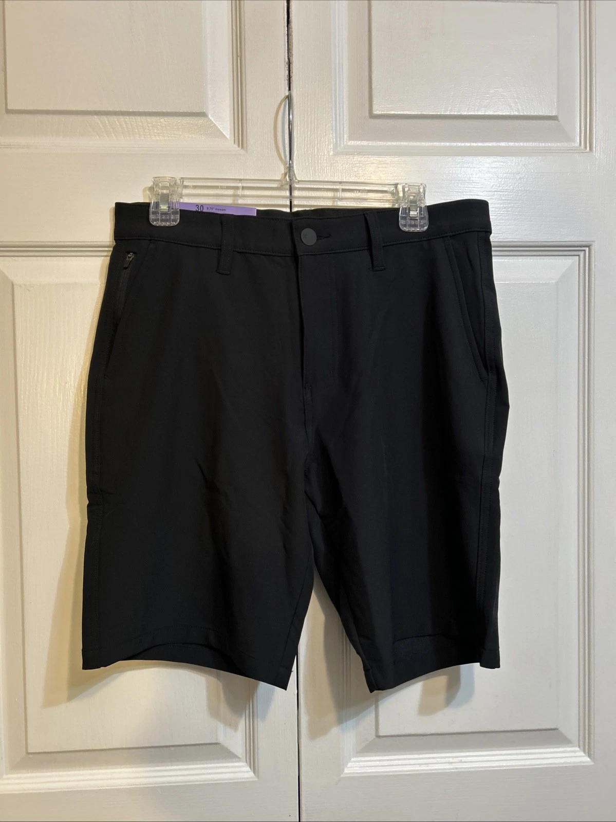 NWT Hurley Hybrid 4Way Stretch Golf Shorts Size 30 Black 1841938 Men 9.75” Ins