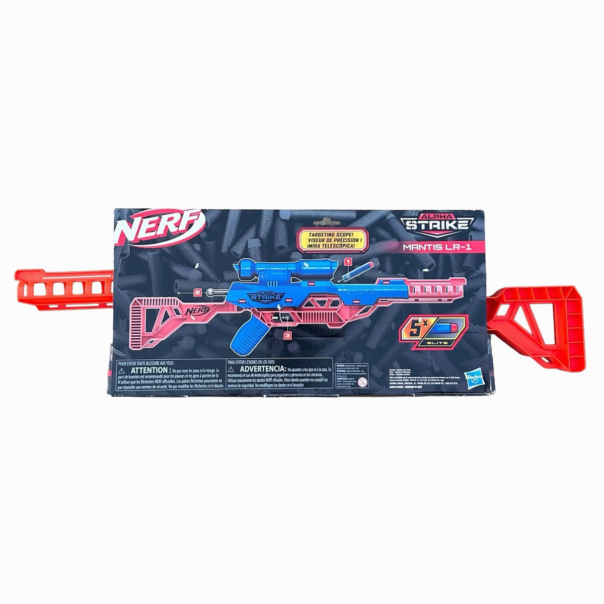 Nerf Alpha Strike Mantis LR-1 Blaster w/ Sniper Scope Includes 5