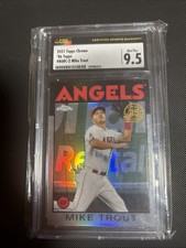2021 Topps Chrome - 1986 Topps Baseball Mike Trout CSG 9.5