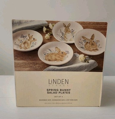 4 Linden Street Spring Bunny Salad Plates